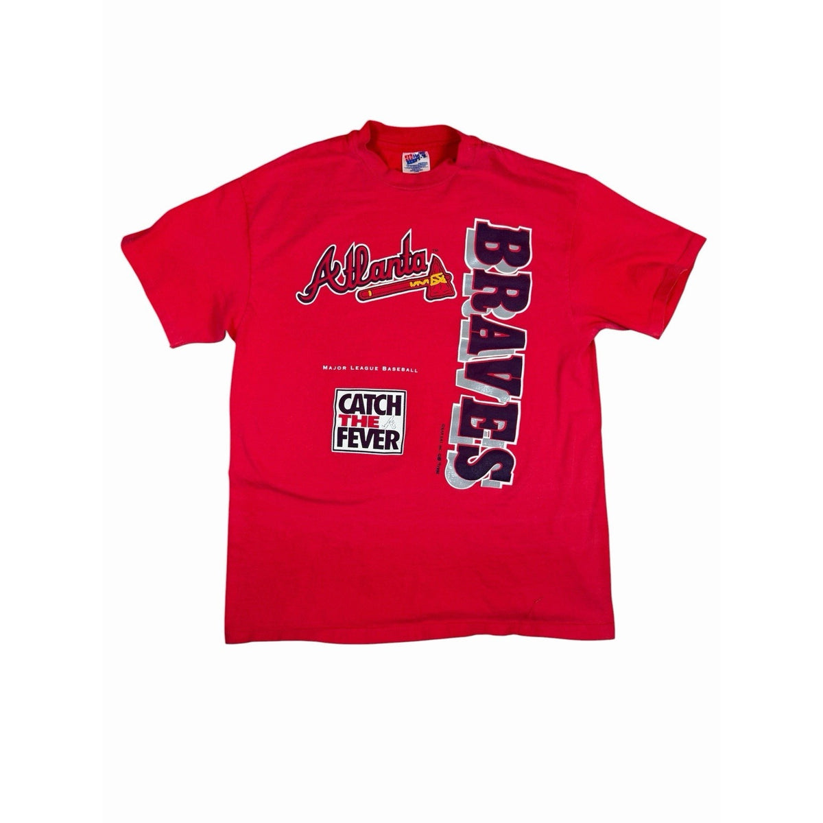 Vintage 1992 Atlanta Braves Hanes T-Shirt red - photo 1