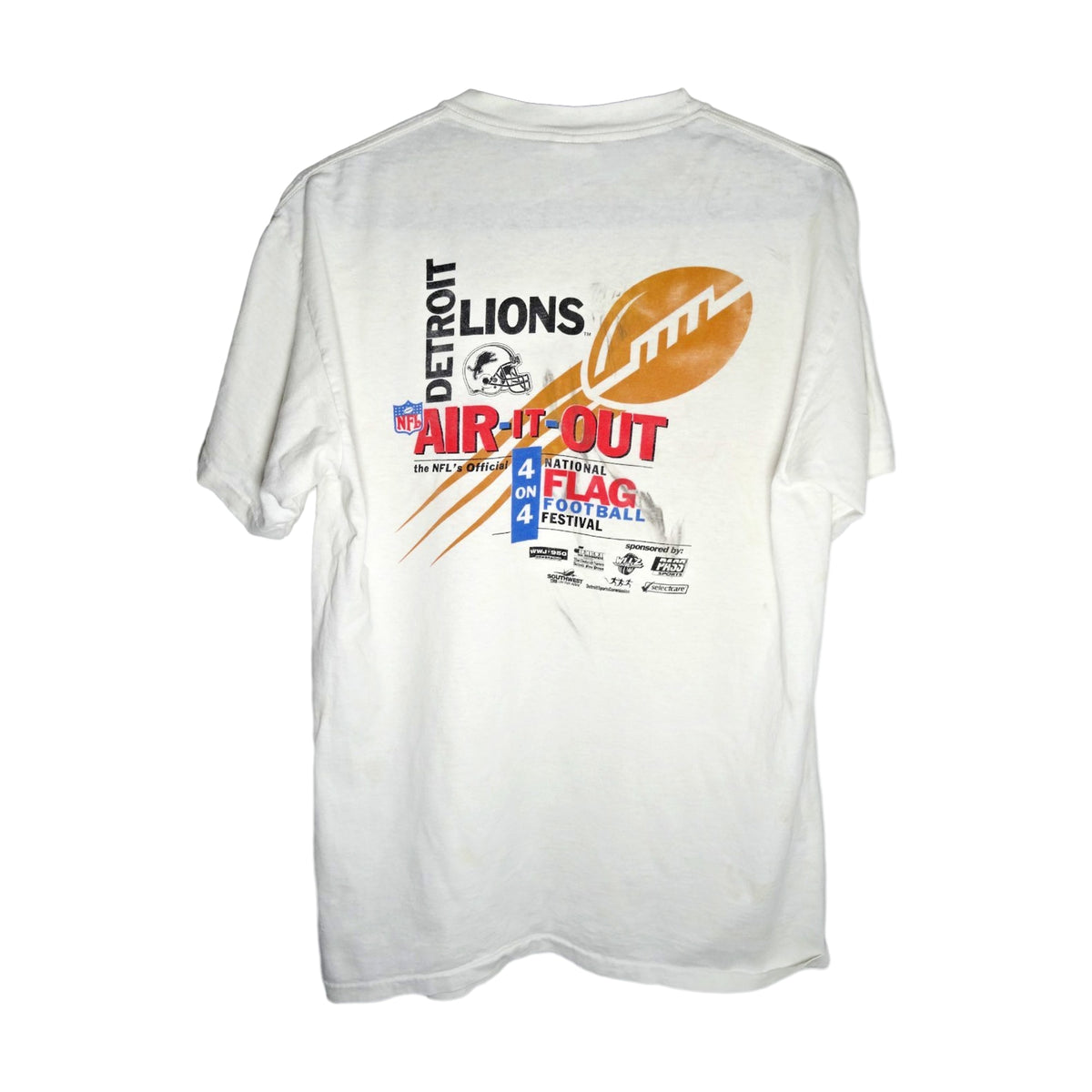 Vintage 90s Detroit Lions Barry Sanders Silver Threads T-Shirt gray - photo 2
