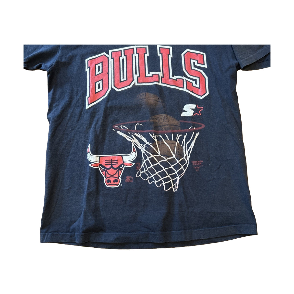 Vintage 90s Chicago Bulls Starter T-Shirt black - photo 2