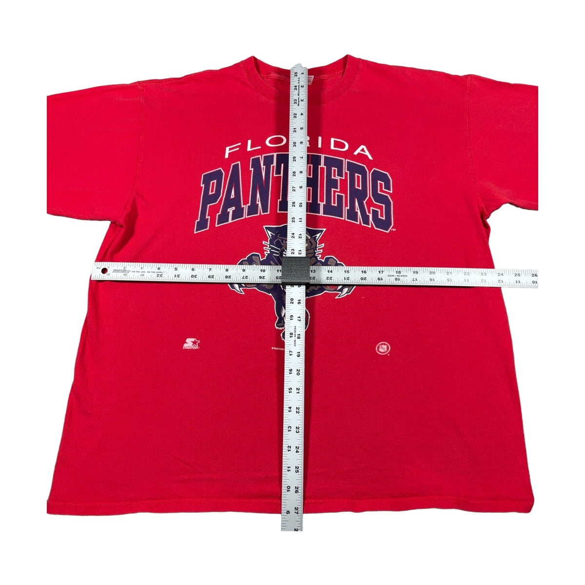 Vintage 1993 Florida Panthers Starter T-Shirt red - photo 2