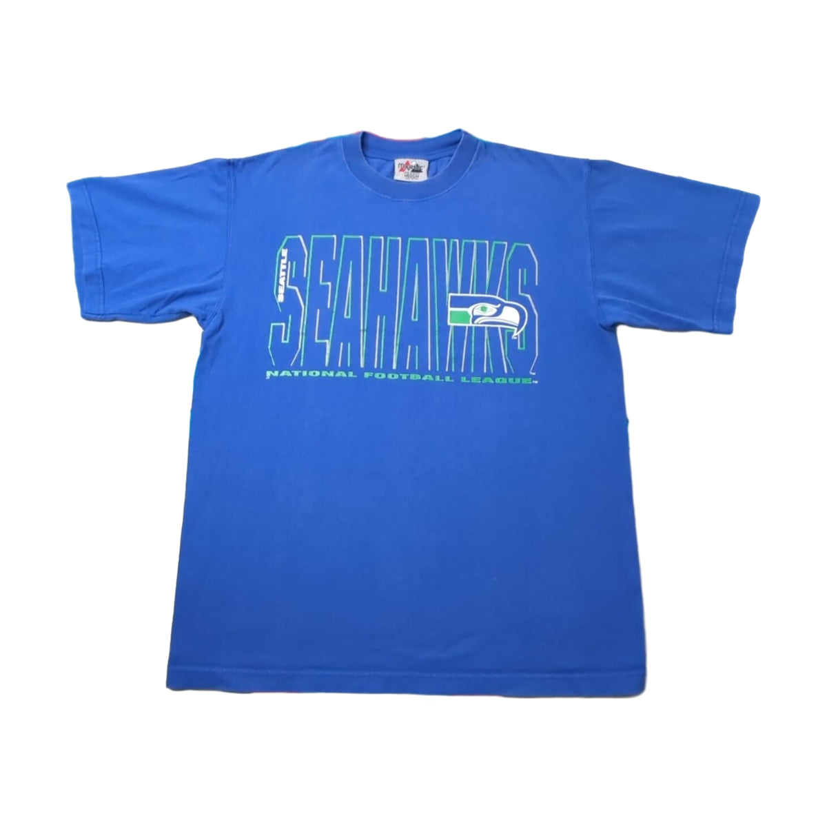 Vintage 90s Seattle Seahawks Majestic T-Shirt blue - photo 1