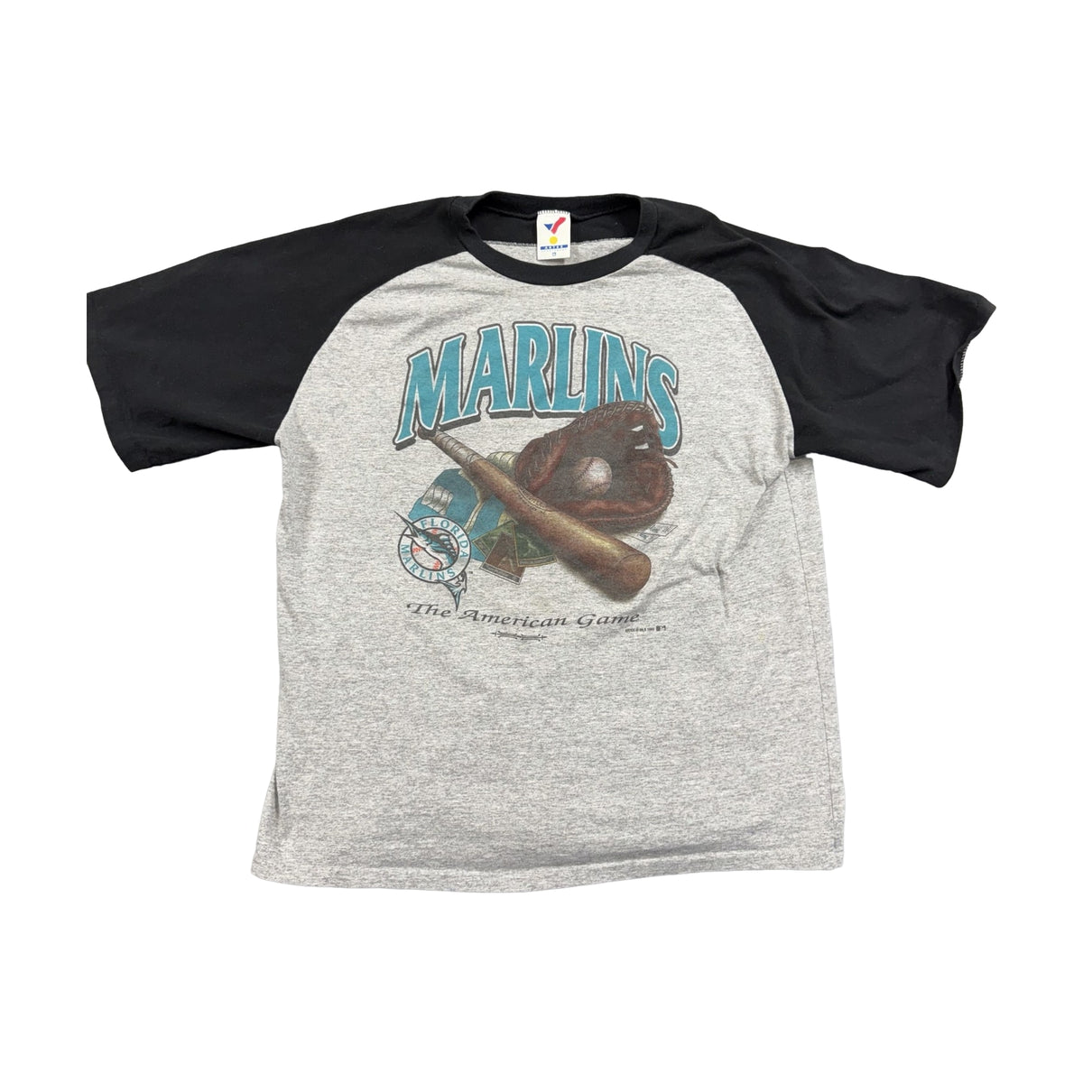 Vintage 90s Florida Marlins Artex T-Shirt gray - photo 1