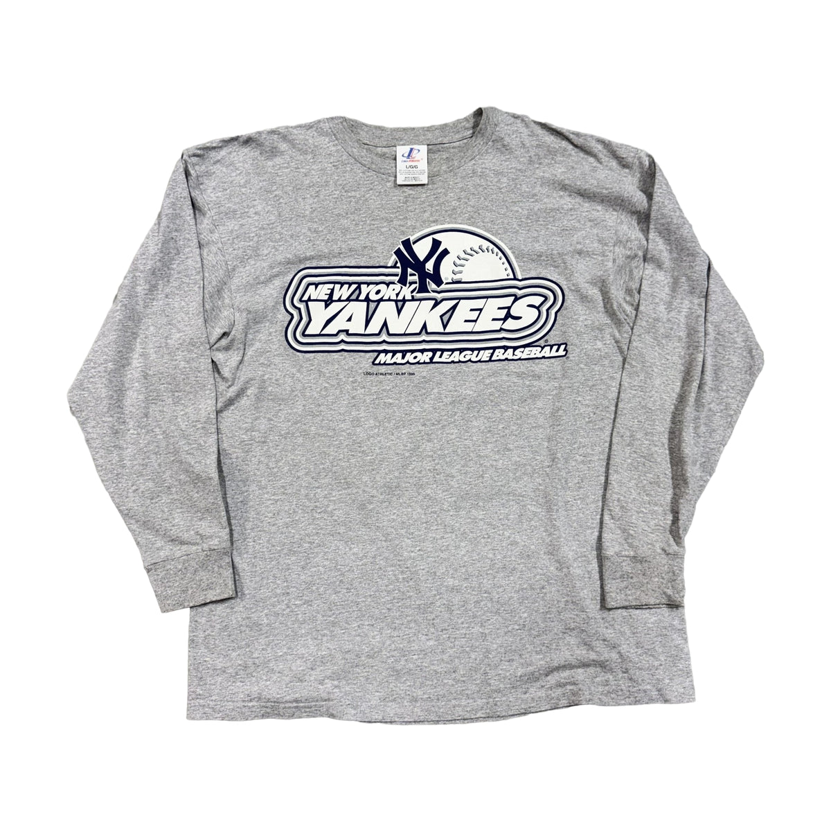 Vintage 90s New York Yankees Logo Athletic T-Shirt gray - photo 1