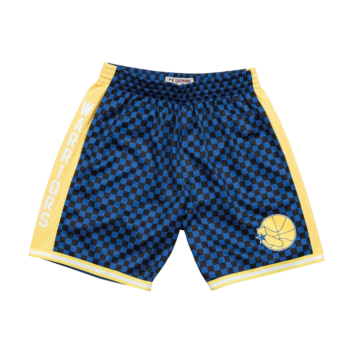 Mitchell & Ness NBA Checked Swingman Shorts Golden State Warriors Blue - photo 1