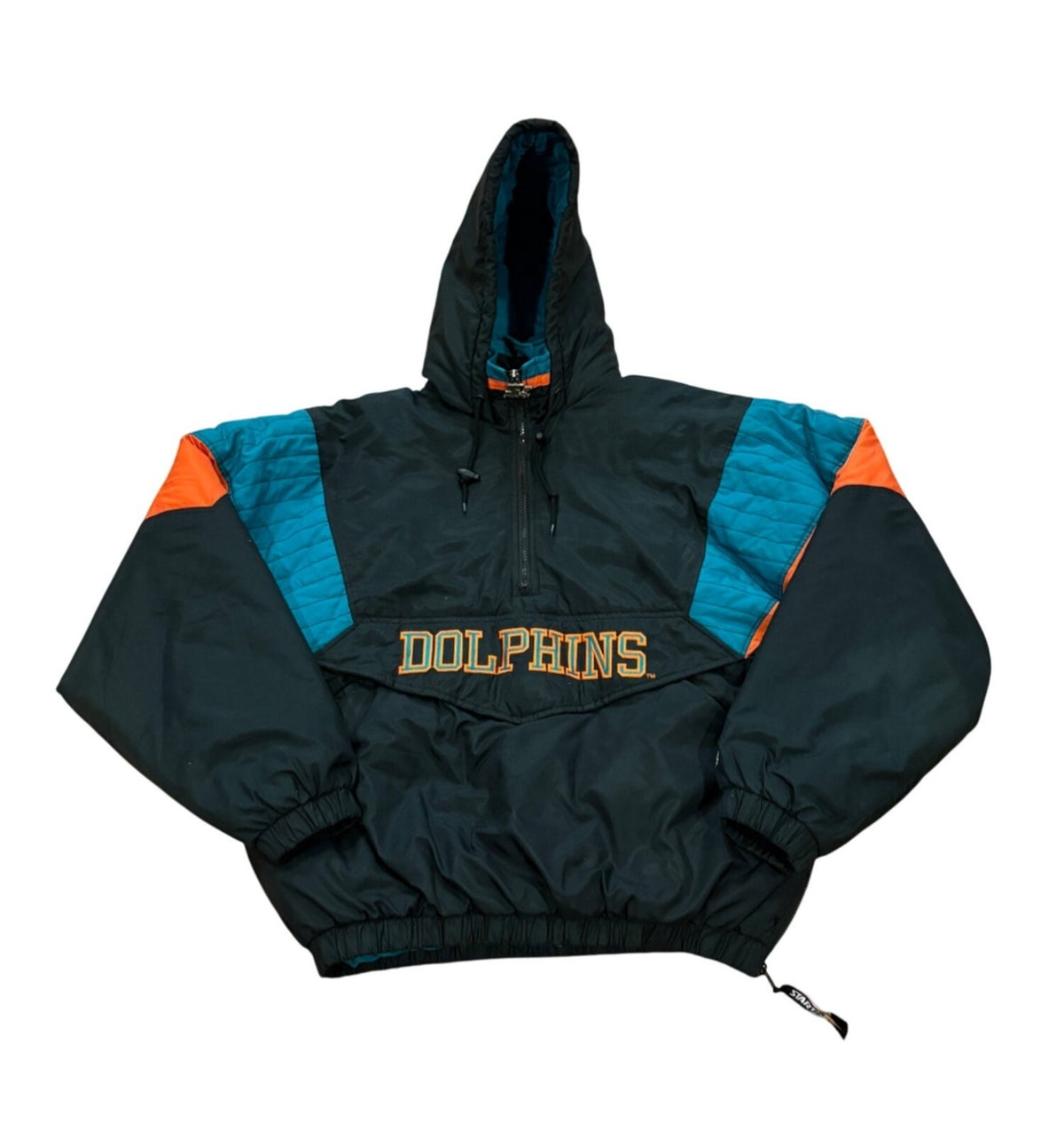 Vintage 1990 Miami Dolphins Dan Marino Starter Jacket black - photo 1