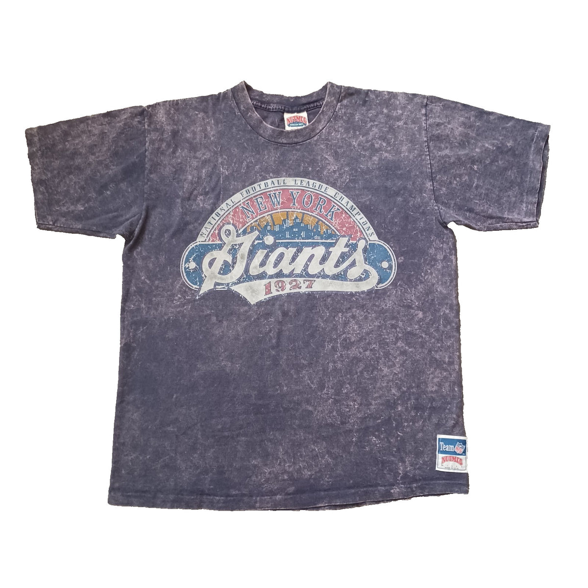 Vintage 90s New York Giants Nutmeg T-Shirt blue - photo 1