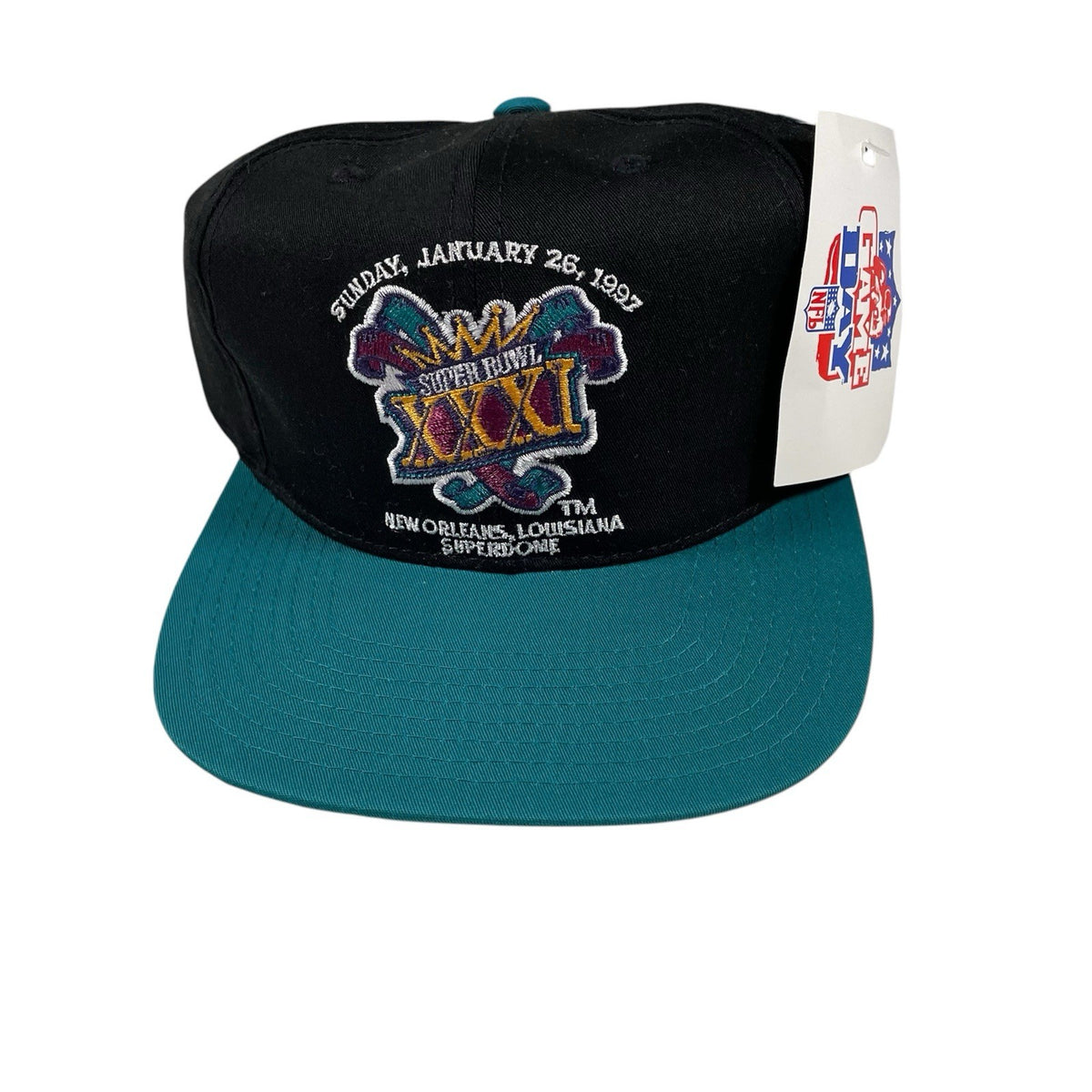 Vintage 1997 Super Bowl Xxxi Annco Snapback Hat black - photo 1