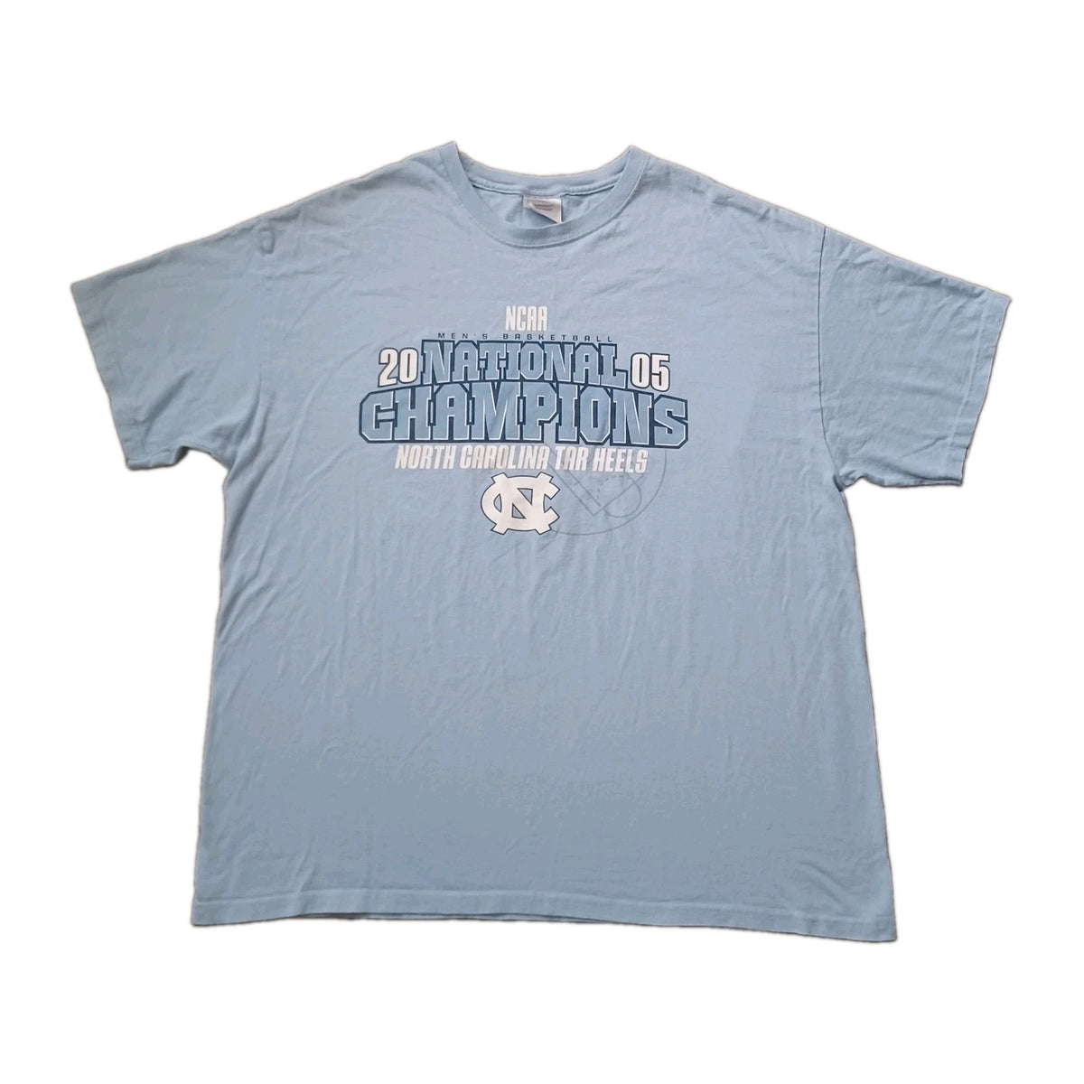 Vintage 2005 North Carolina Tar Heels National Champions Hanes T-Shirt blue - photo 1