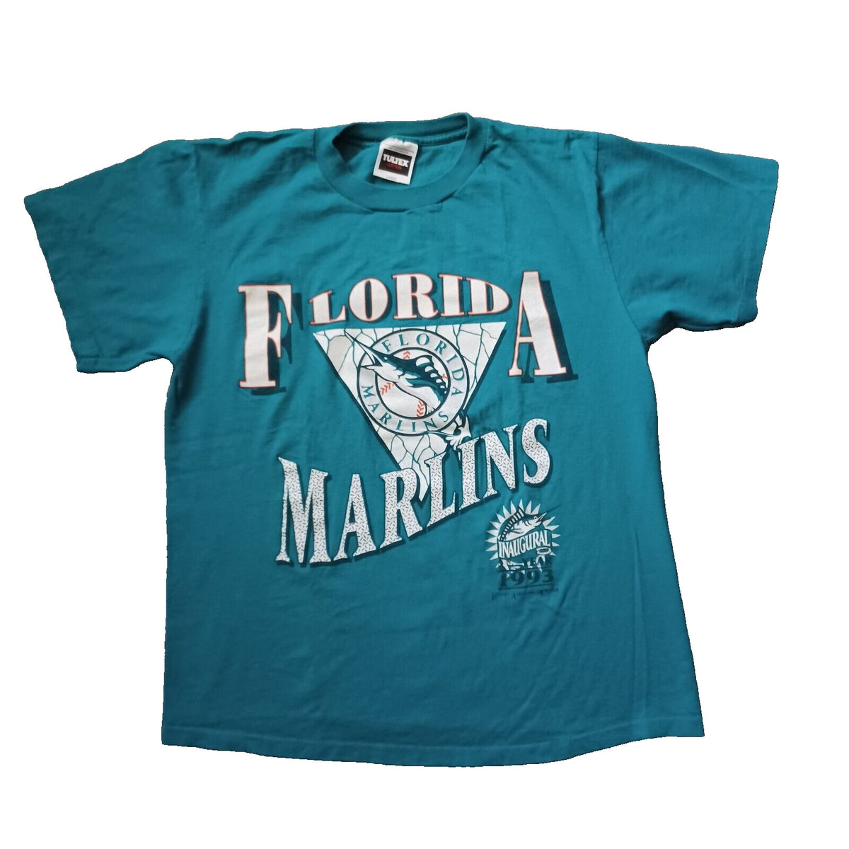 Vintage 90s Florida Marlins Tultex T-Shirt blue - photo 1