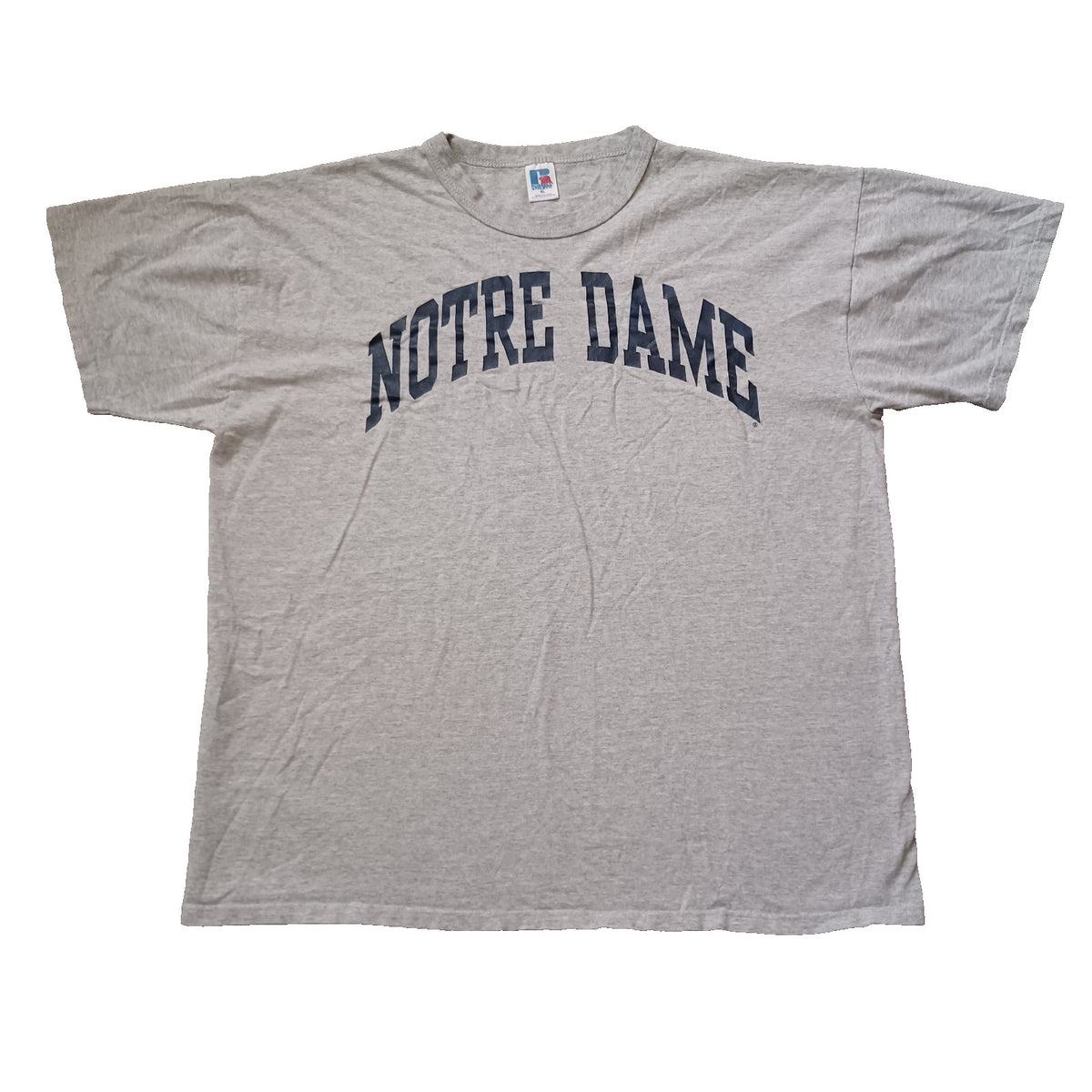 Vintage 90s Notre Dame Fighting Irish Russell Athletic T-Shirt gray - photo 1