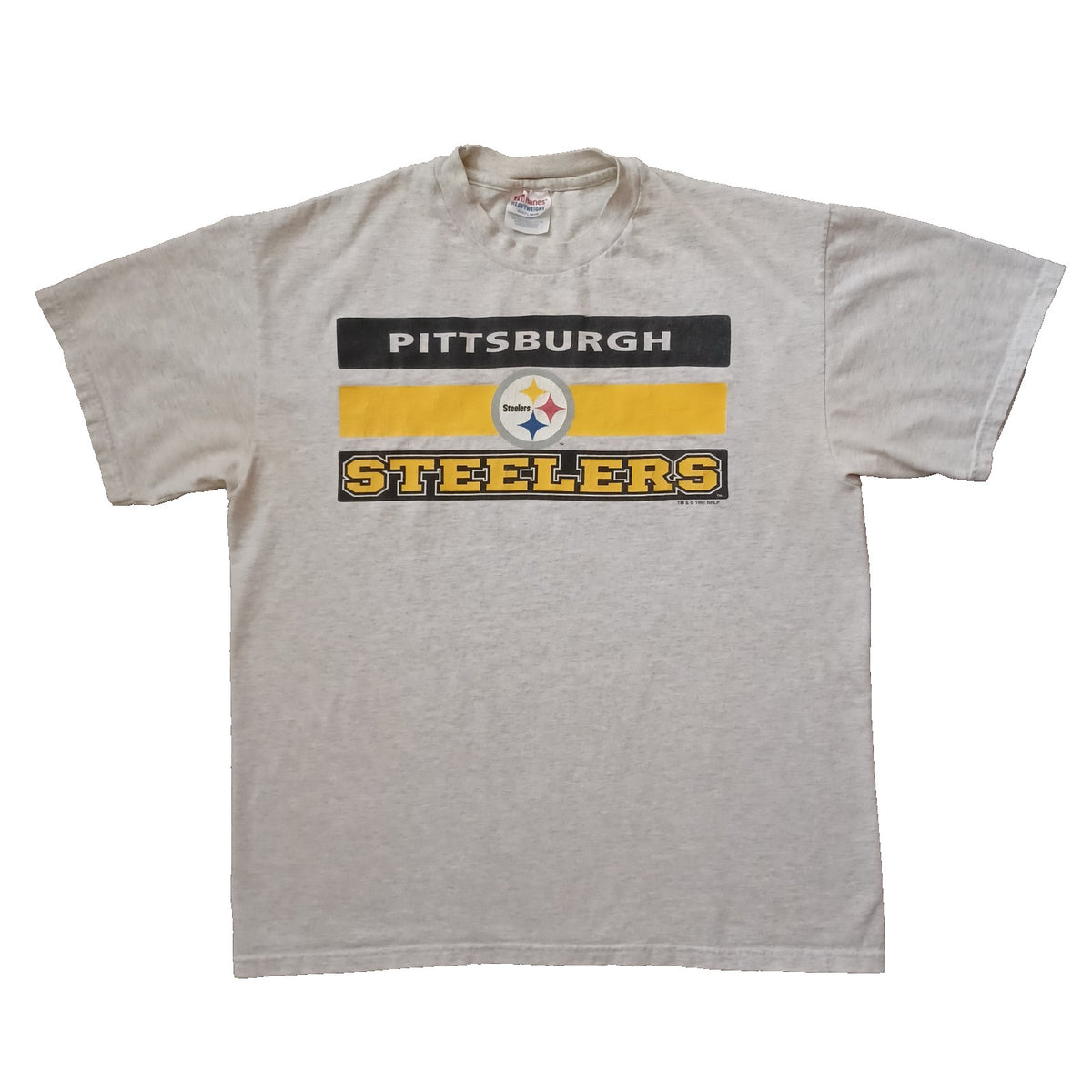Vintage 1997 Pittsburgh Steelers Hanes T-Shirt gray - photo 1