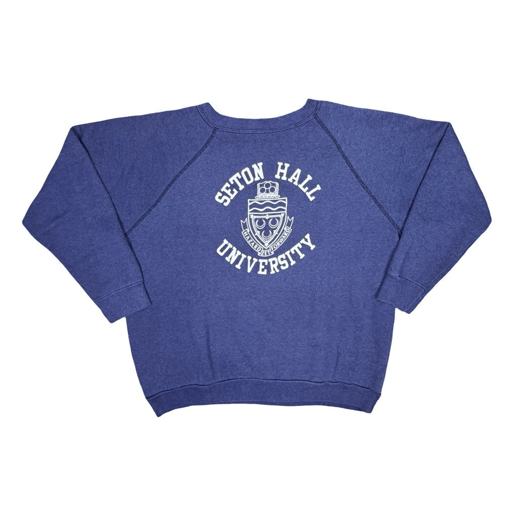 Vintage 90s Seton Hall Tultex Sweatshirt blue - photo 1