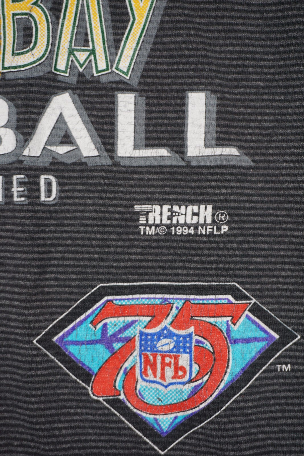 Vintage 90s Green Bay Packers Trench T-Shirt gray - photo 3