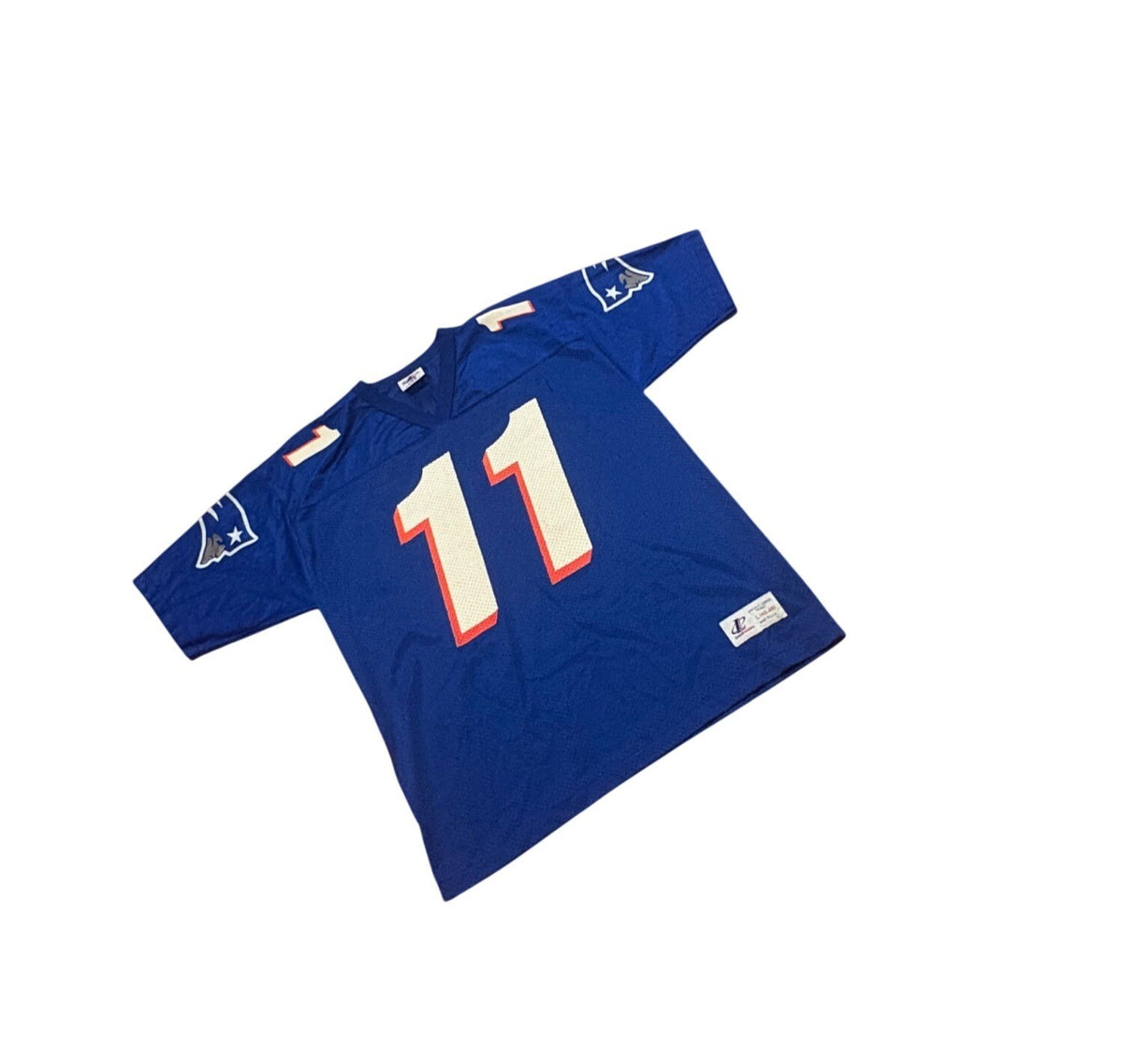 Vintage 90s New England Patriots Logo Athletic Jersey blue - photo 1