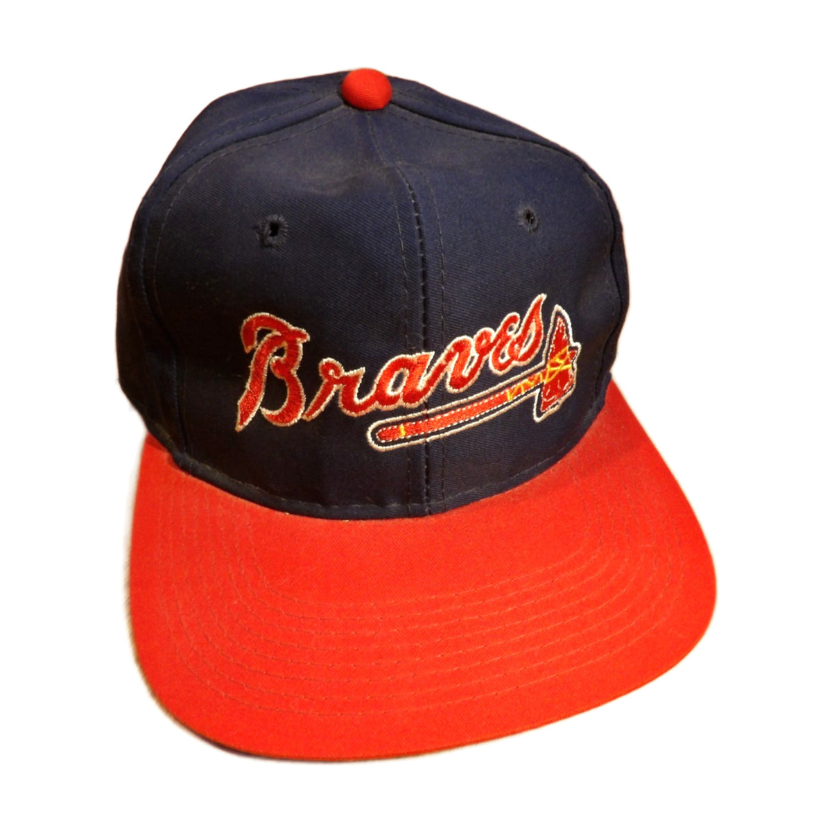 Vintage 90s Atlanta Braves The Game Snapback Hat blue - photo 1