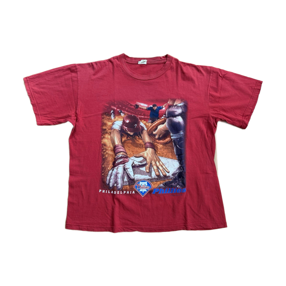 Vintage 1999 Philadelphia Phillies Tour Champ T-Shirt red - photo 1