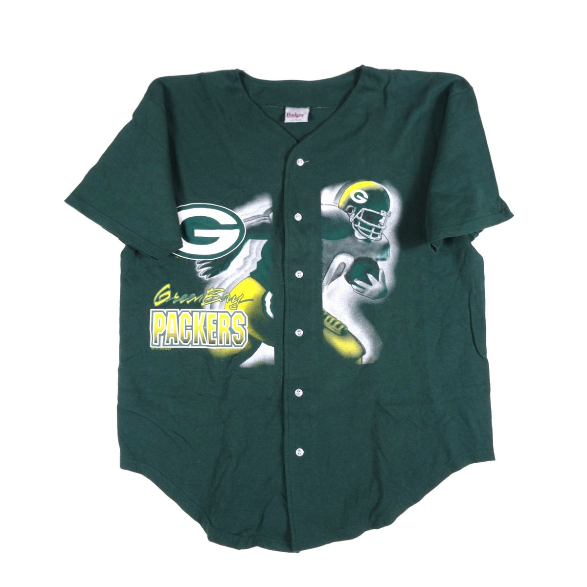 Vintage 90s Green Bay Packers Brett Favre Badger Jersey green - photo 1