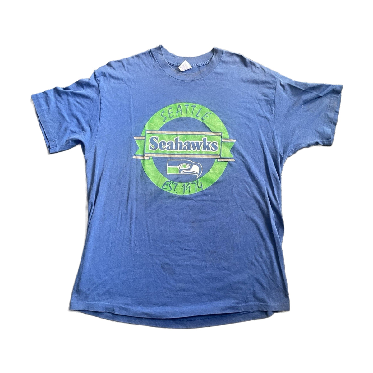Vintage 80s Seattle Seahawks NFL T-Shirt blue - photo 1