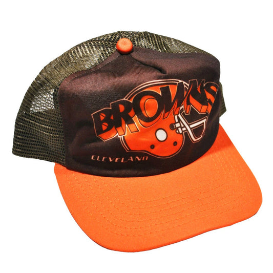 Vintage 80s Cleveland Browns Snapback Hat brown - photo 1