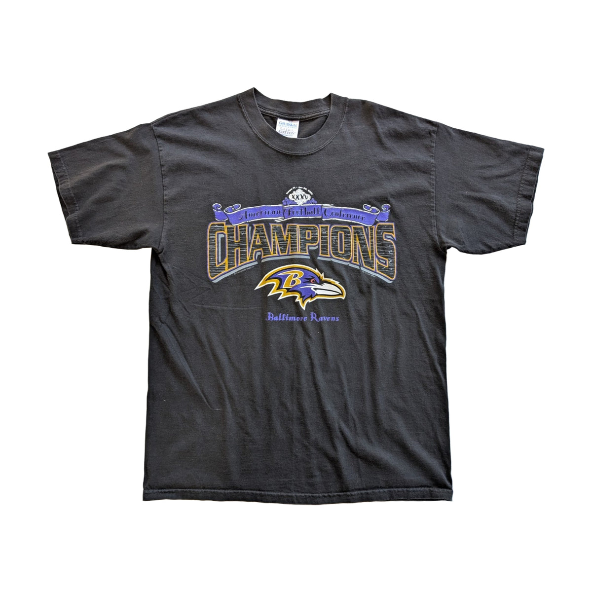 Vintage 2000 Baltimore Ravens Super Bowl Gildan T-Shirt black - photo 1