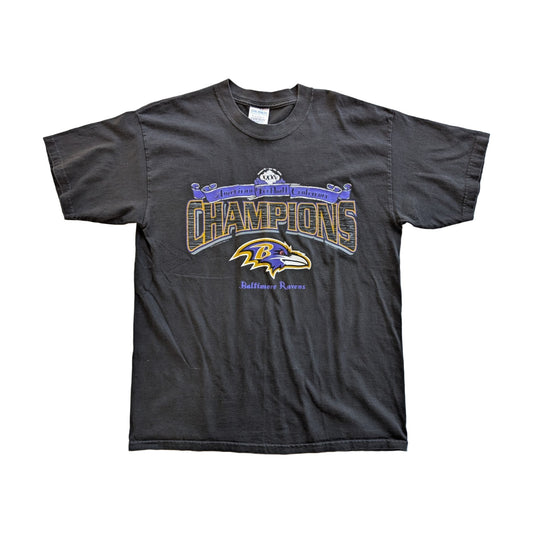 Vintage 2000 Baltimore Ravens Super Bowl Gildan T-Shirt black - photo 1