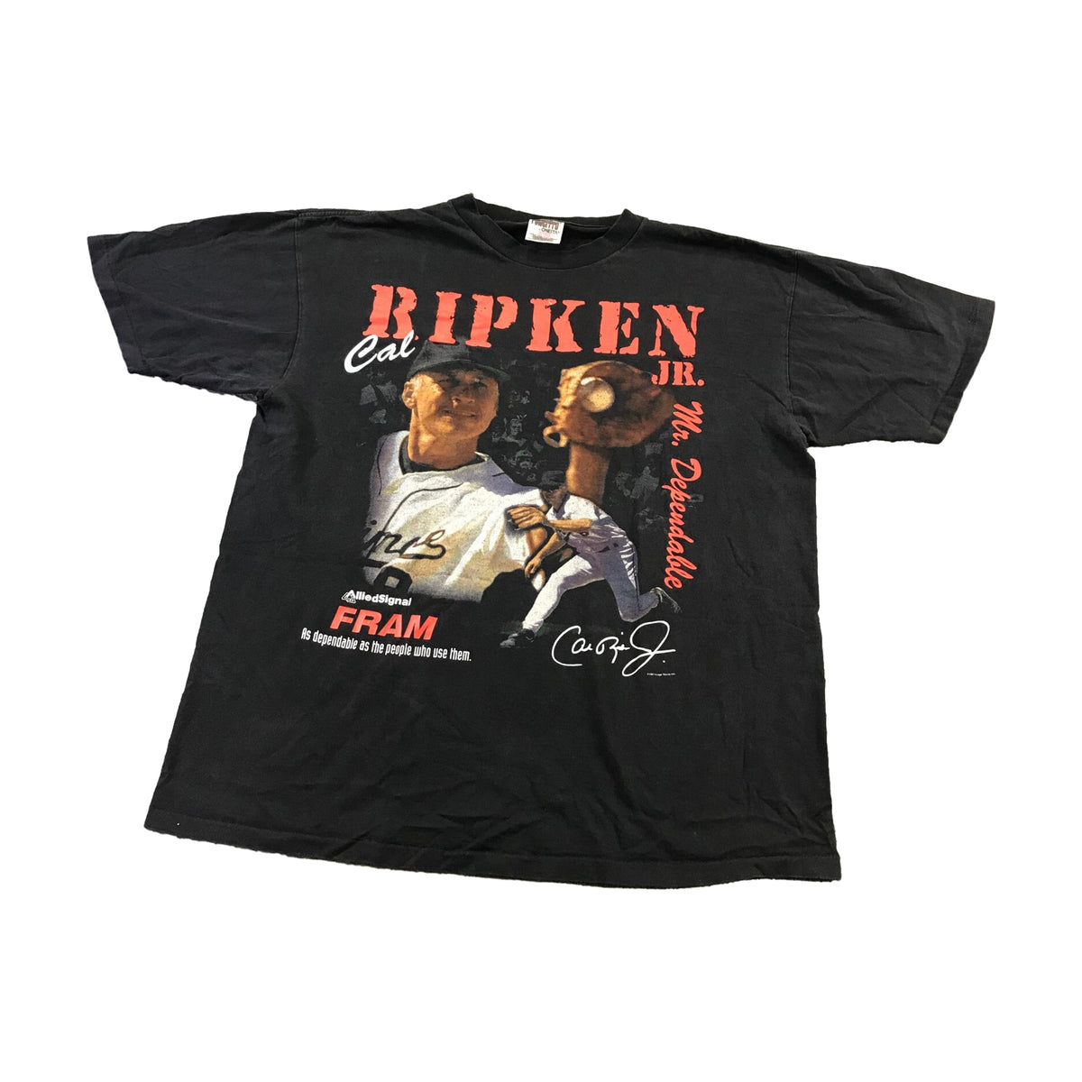 Vintage 1997 Baltimore Orioles Cal Ripken Oneita T-Shirt black - photo 1