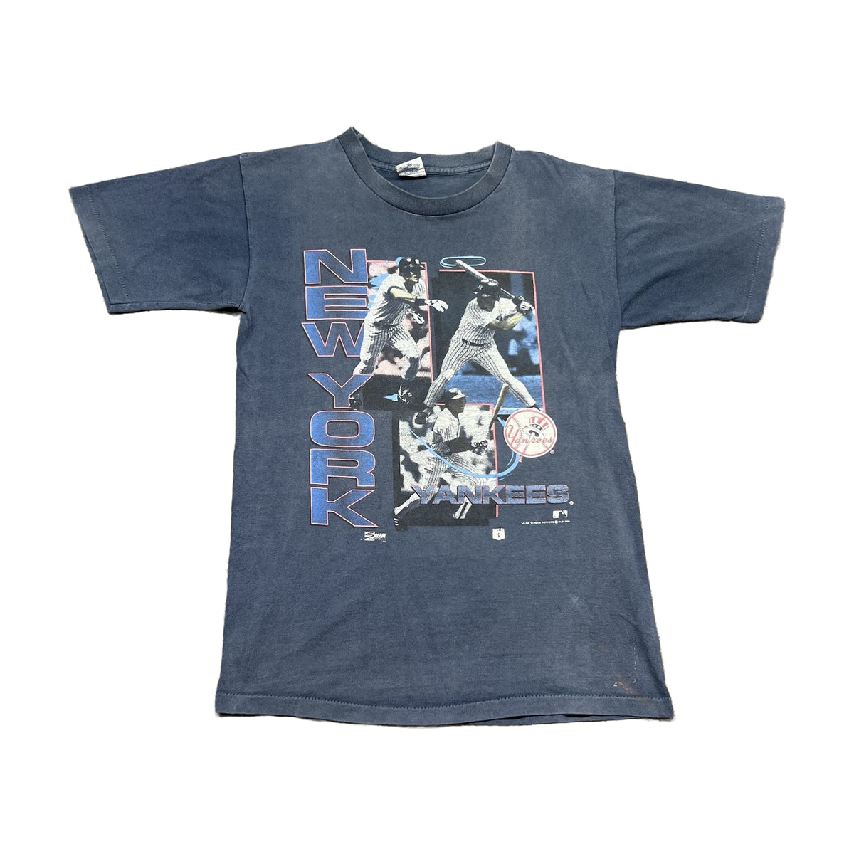 Vintage 1990 New York Yankees Derek Jeter Salem T-Shirt blue - photo 1