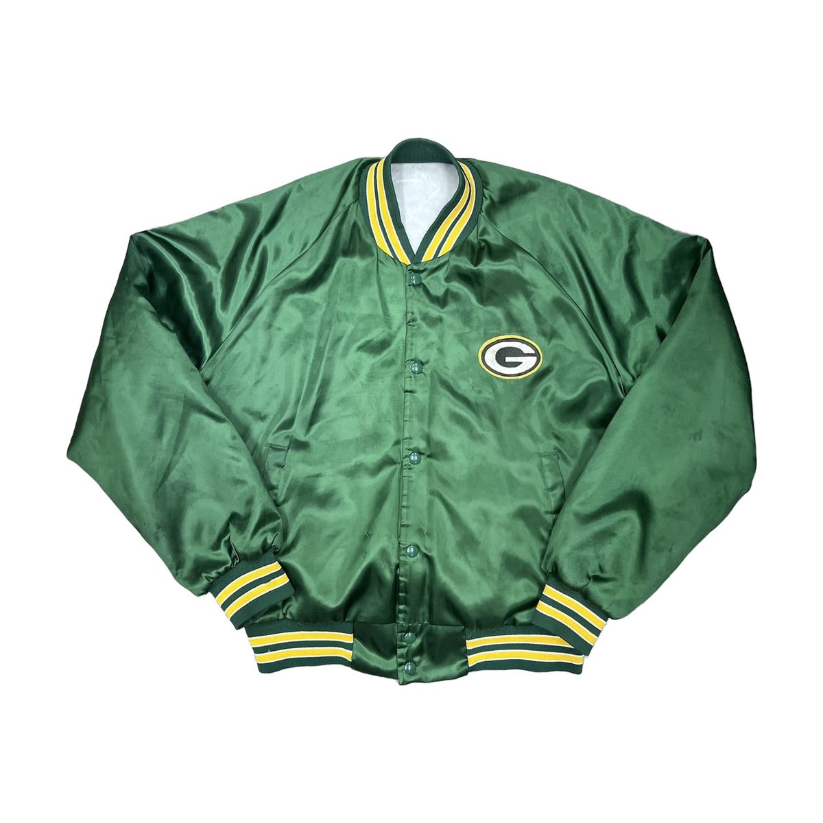 Vintage 80s Green Bay Packers Brett Favre Chalk Line Jacket green - photo 1
