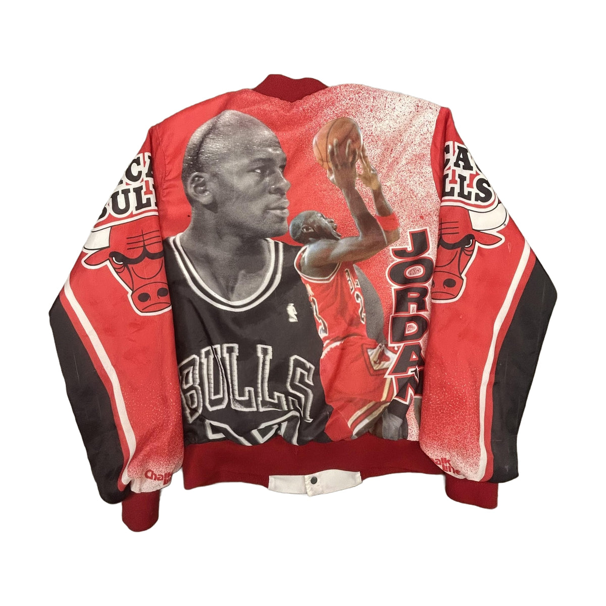 Vintage 90s Chicago Bulls Michael Jordan Chalk Line Jacket red - photo 2