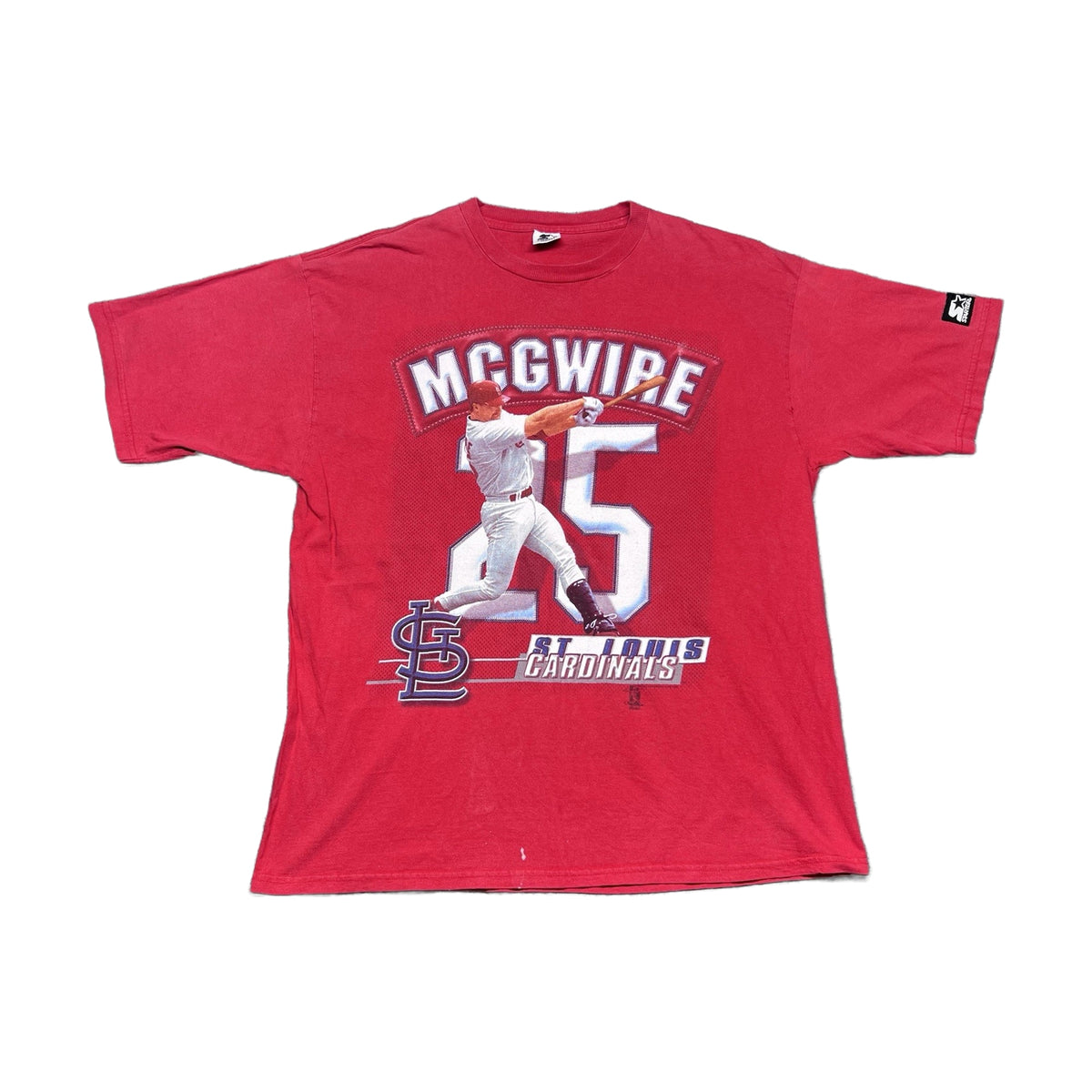 Vintage 90s St. Louis Cardinals Mark Mcgwire Starter T-Shirt red - photo 1