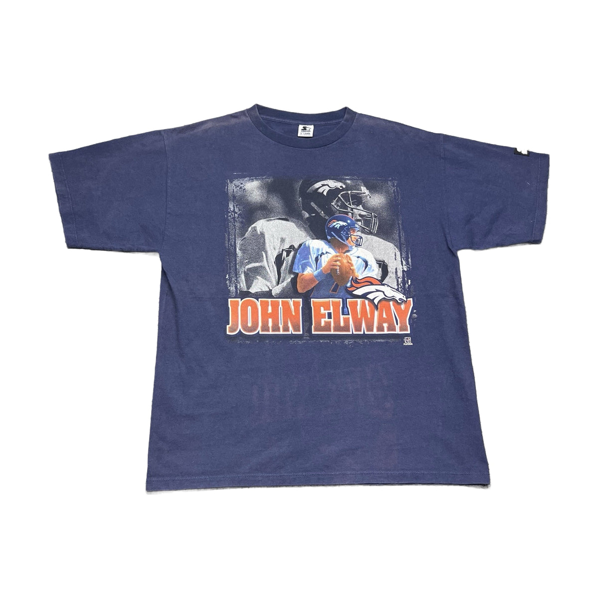 Vintage 90s Denver Broncos John Elway Starter T-Shirt blue - photo 1