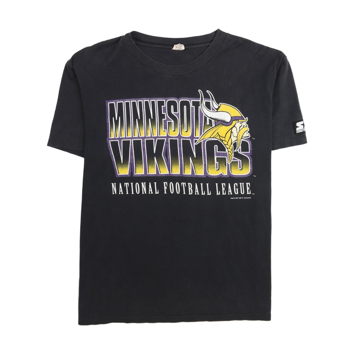Vintage 1997 Minnesota Vikings Starter T-Shirt black - photo 1