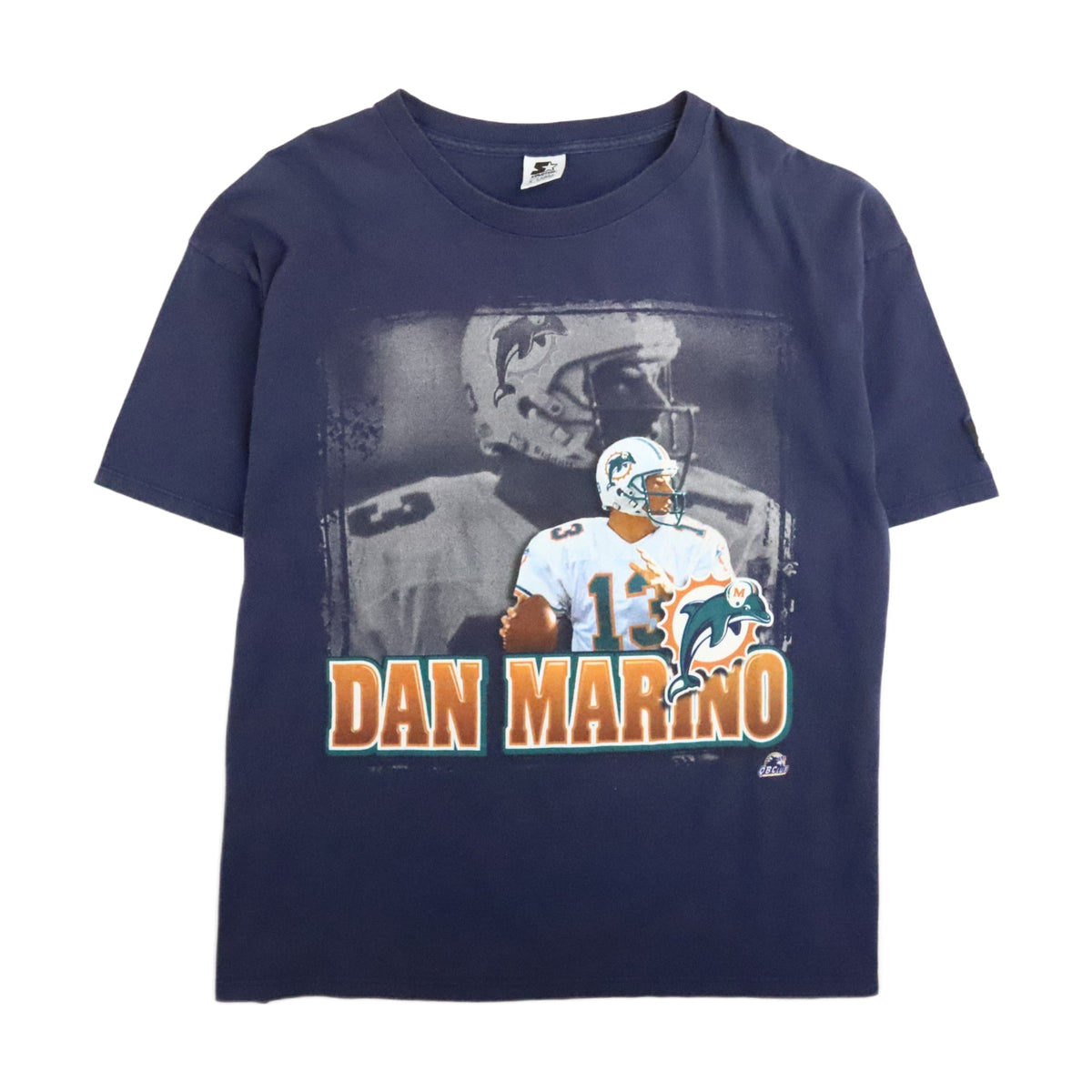 Vintage 90s Miami Dolphins Dan Marino Starter T-Shirt - photo 1