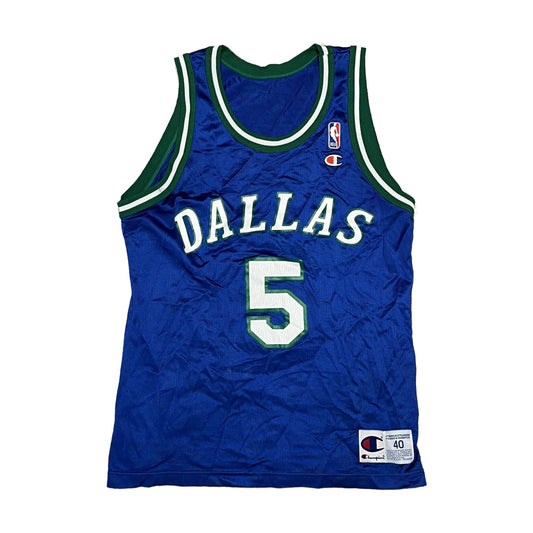 Vintage 90s Dallas Mavericks Champion Jersey blue - photo 1