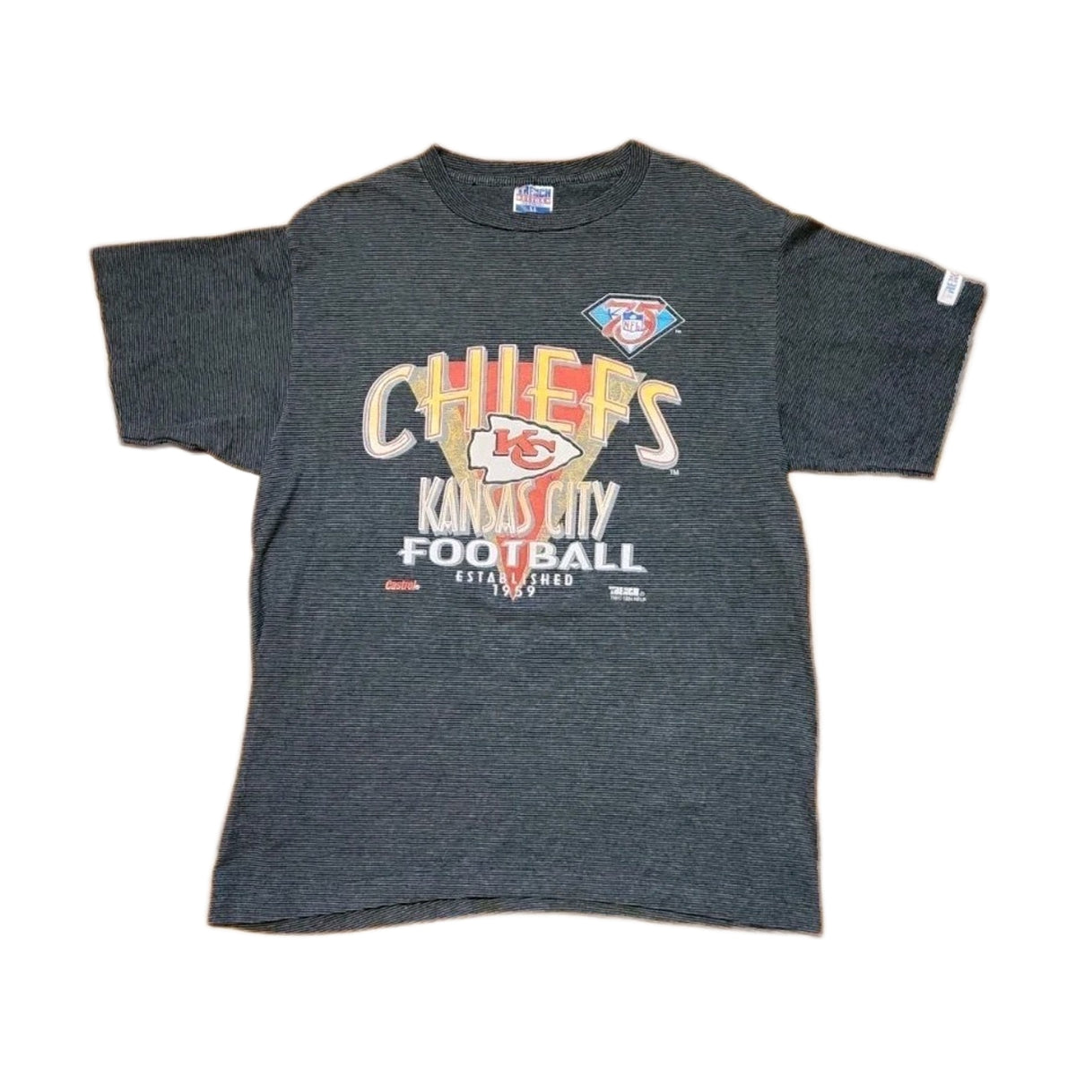 Vintage 1994 Kansas City Chiefs Trench T-Shirt gray - photo 1