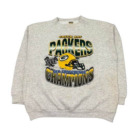 Vintage 90s Green Bay Packers Brett Favre Tultex Sweatshirt green - photo 1