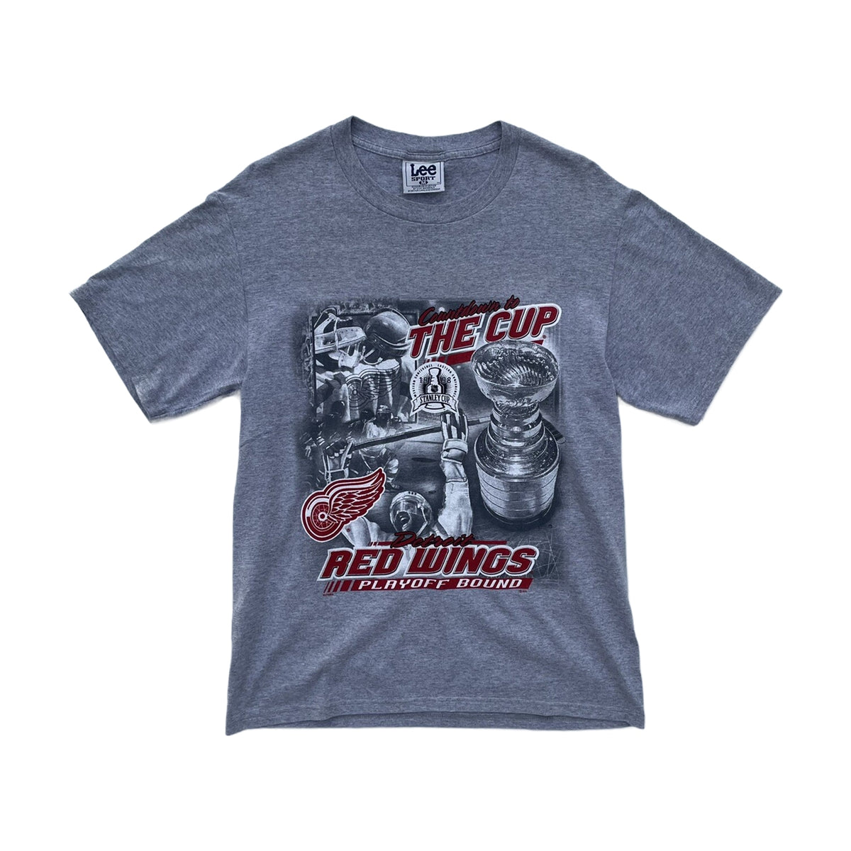 Vintage 90s Detroit Red Wings NHL Championship Nutmeg T-Shirt gray - photo 1