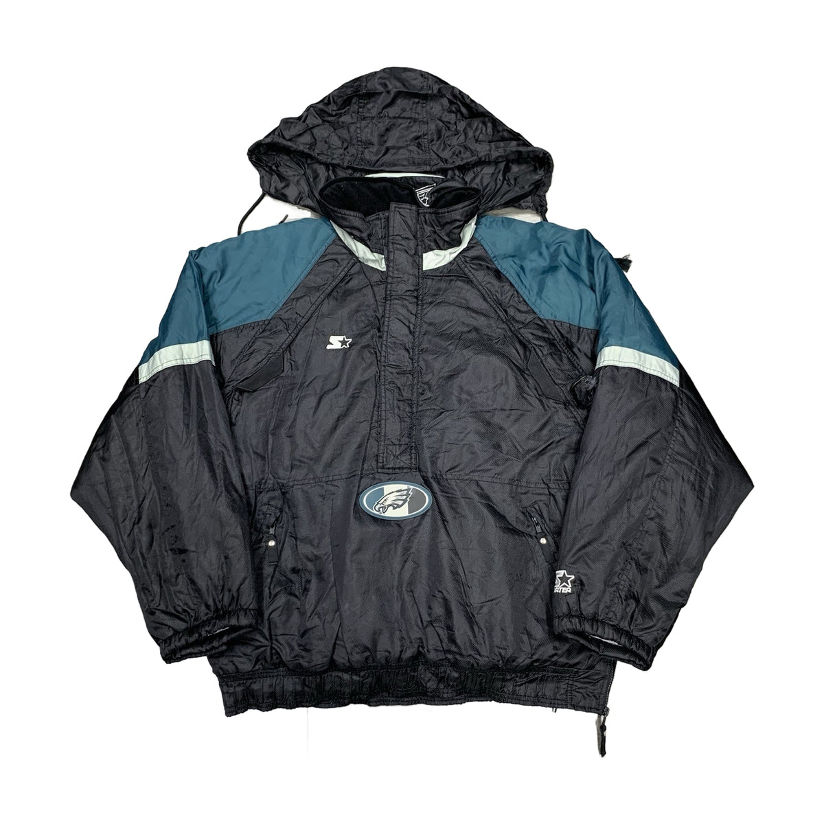 Vintage 90s Philadelphia Eagles Starter Jacket black - photo 1