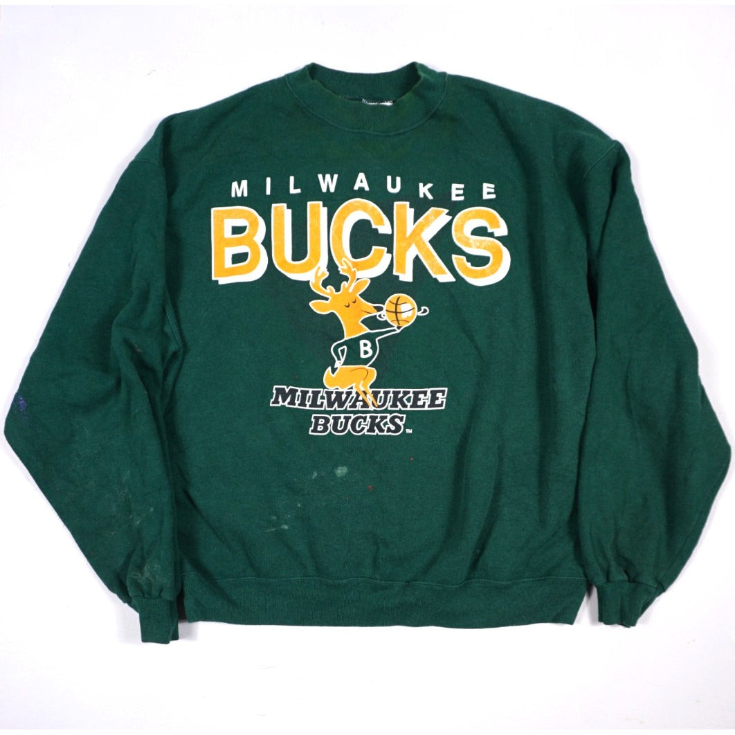 Vintage 80s Milwaukee Bucks Hanes Sweatshirt green - photo 1