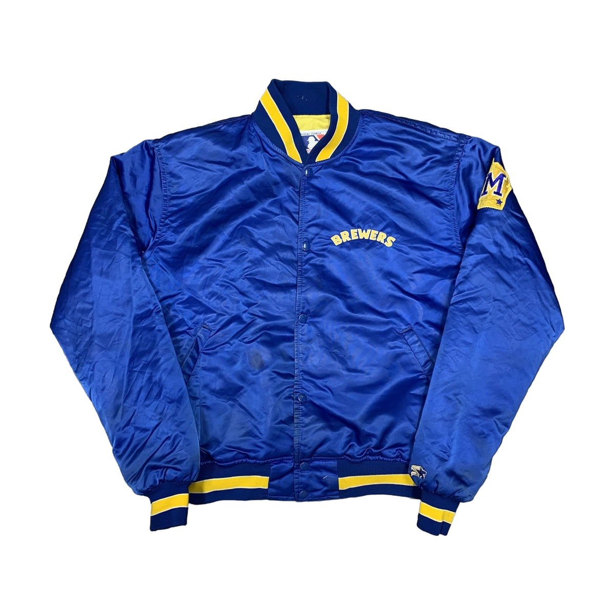 Vintage 80s Milwaukee Brewers Starter Jacket blue - photo 1