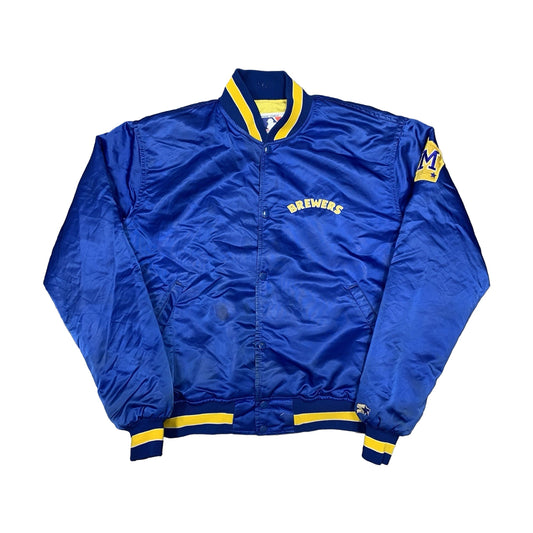Vintage 80s Milwaukee Brewers Starter Jacket blue - photo 1