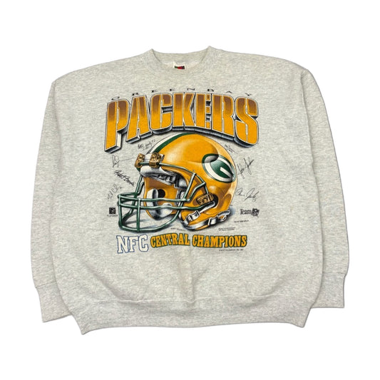 Vintage 90s Green Bay Packers Brett Favre Champions Unbranded Sweatshirt gray - photo 1