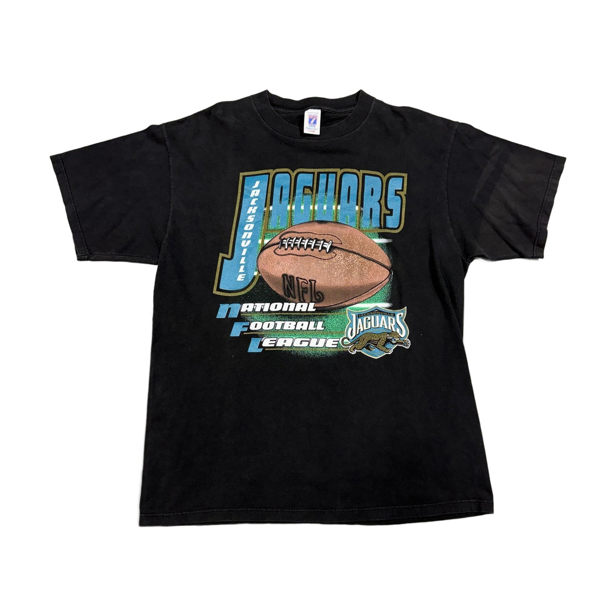 Vintage 90s Jacksonville Jaguars Logo 7 T-Shirt black - photo 1
