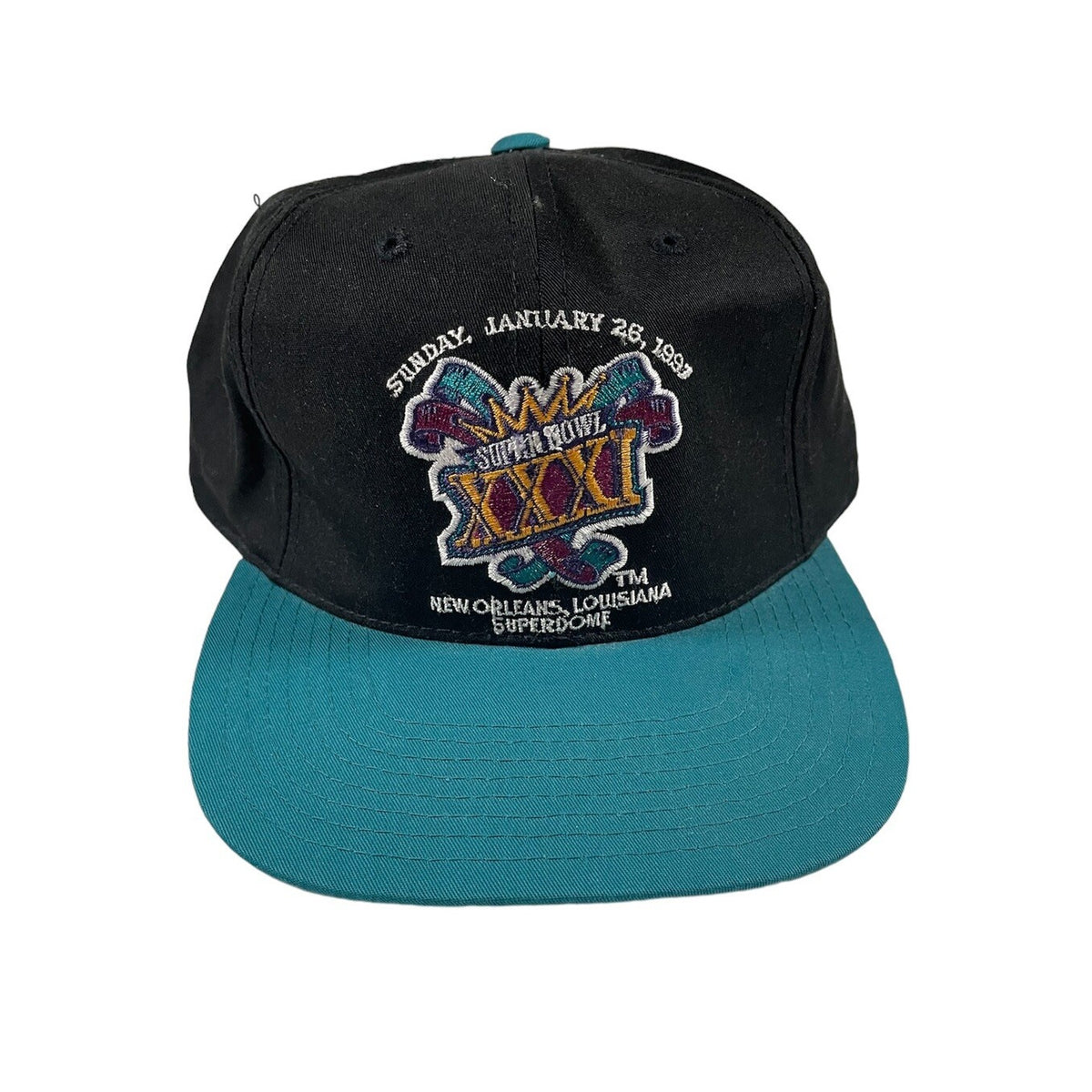 Vintage 1997 Green Bay Packers Super Bowl Xxxi Annco Snapback Hat black - photo 1