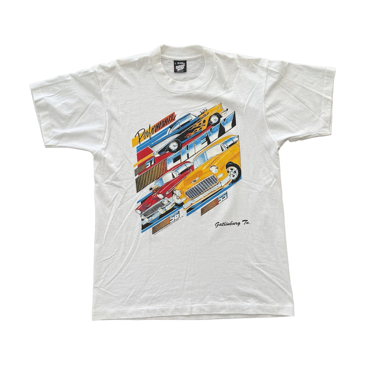 Vintage 1987 Chevy Performance Screen Stars T-Shirt white - photo 1