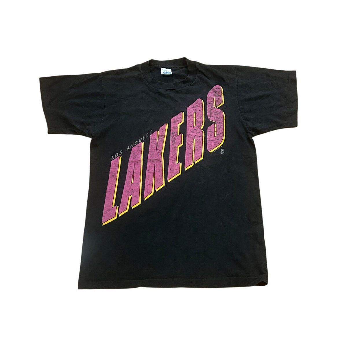 Vintage 1990 Los Angeles Lakers Magic Johnson Salem Sportswear T-Shirt black - photo 1