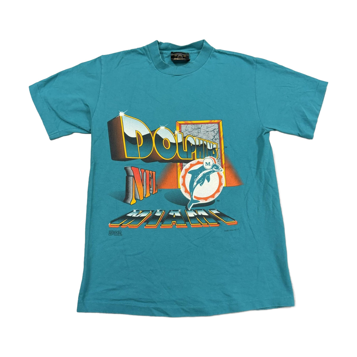 Vintage 90s Miami Dolphins Grand Sport T-Shirt blue - photo 1