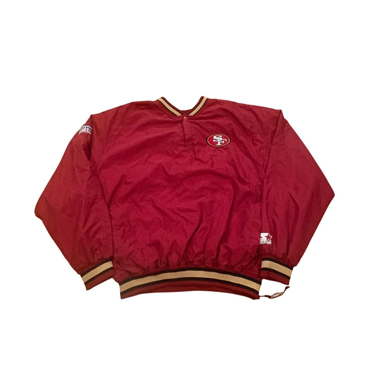Vintage 90s San Francisco 49ers Joe Montana Starter Jacket red - photo 1