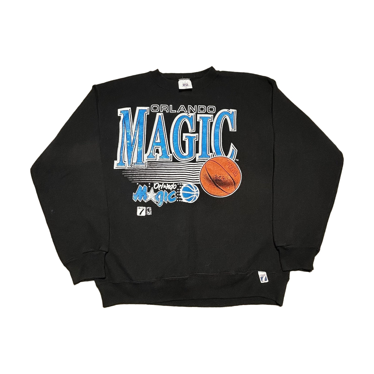 Vintage 90s Orlando Magic Shaquille O'Neal Logo 7 Sweatshirt black - photo 1