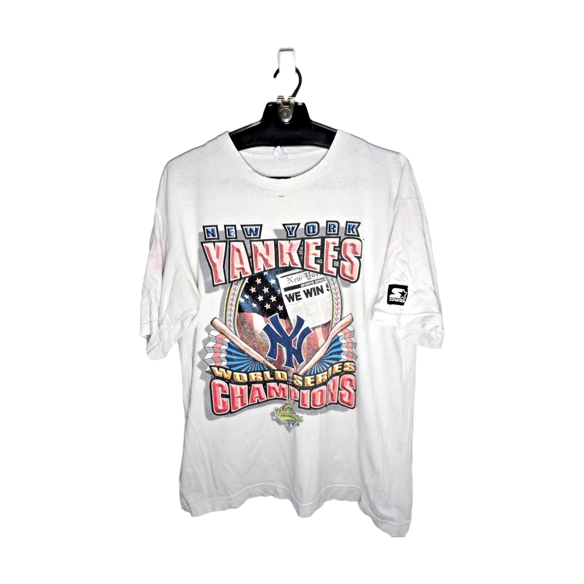 Vintage 90s New York Yankees World Series Starter T-Shirt white - photo 1
